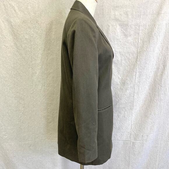 Vintage 90s Stephanie Andrews brown longline 3 button boyfriend blazer size 4 - Picture 9 of 13
